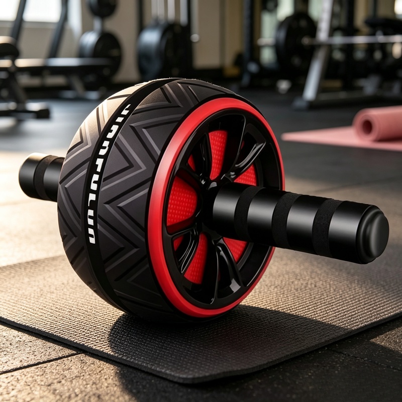 Sports Equipment Pictures - ล้อบริหารหน้าท้องแบบกันลื่น ทนทาน อุปกรณ์ออกกำลังกายสำหรับผู้ชาย ผู้หญิง ใช้ในบ้านหรือยิม