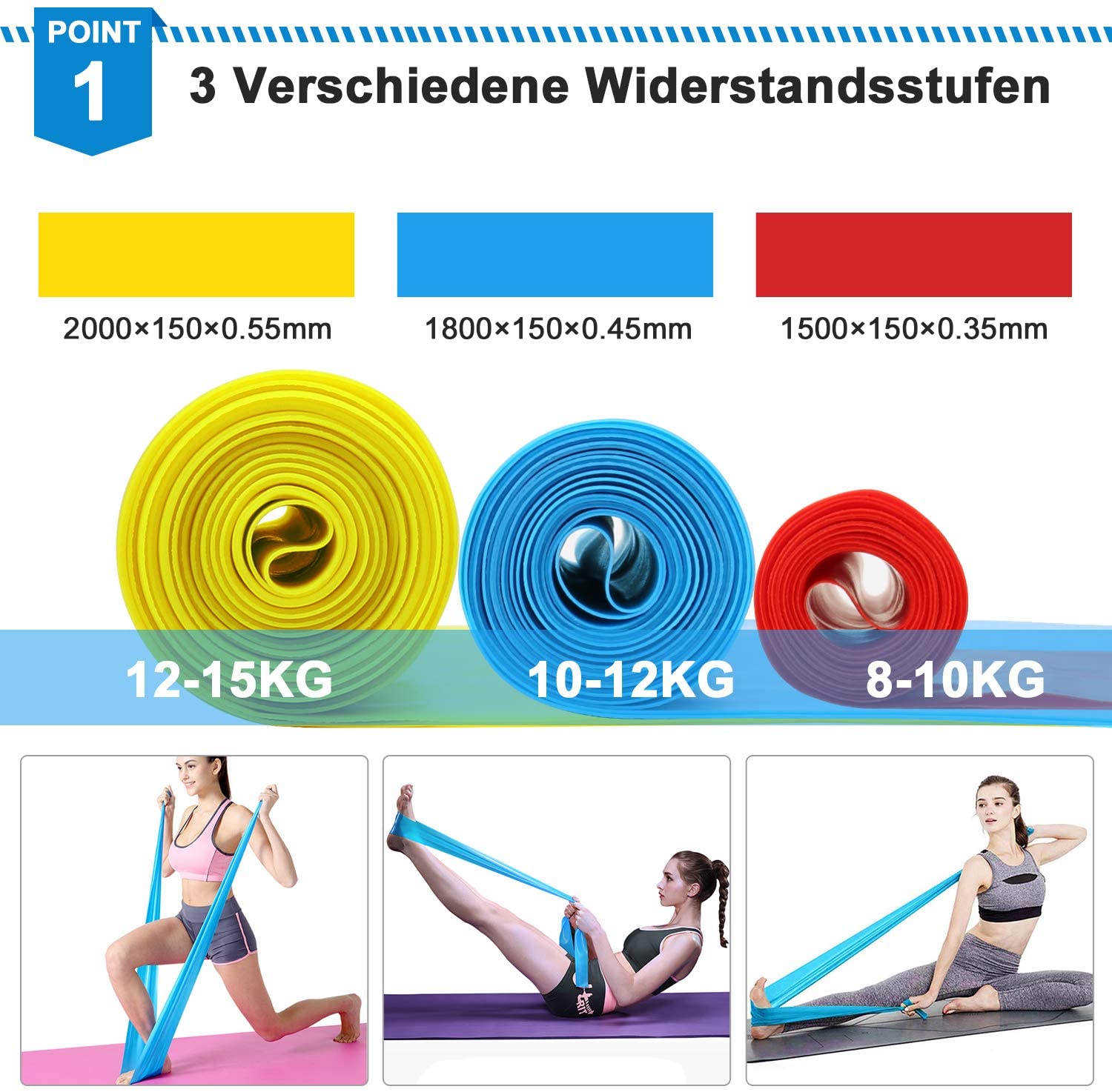 วงออกกําลังกายยืดหยุ่น 3 ชิ้นว - Sports Equipment Pictures บทวิจารณ์และราคา