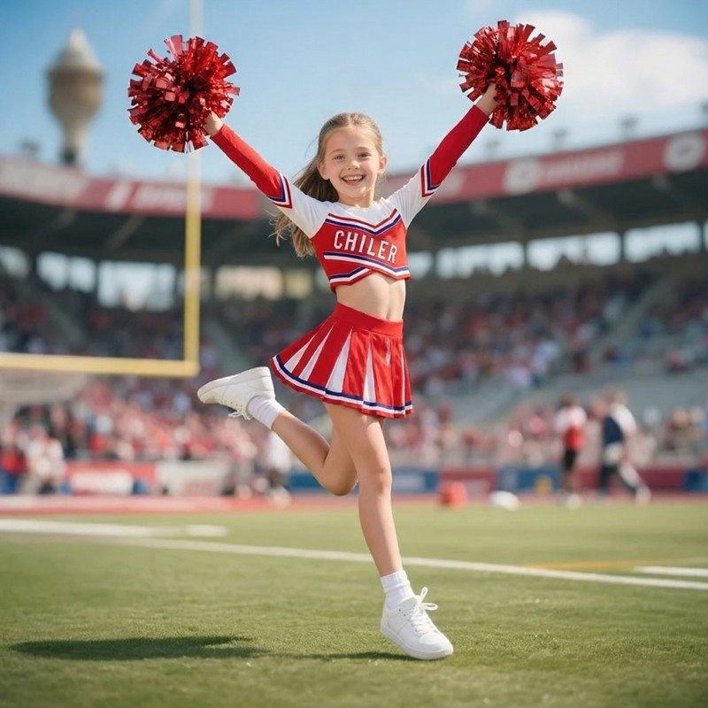 ชุดเชียร์ลีดเดอร์เด็กผู้หญิง ช - Cheerleading Pom Pom บทวิจารณ์และราคา