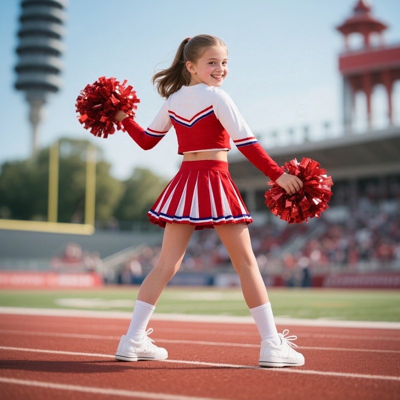 ชุดเชียร์ลีดเดอร์เด็กผู้หญิง ช - Cheerleading Pom Pom บทวิจารณ์และราคา